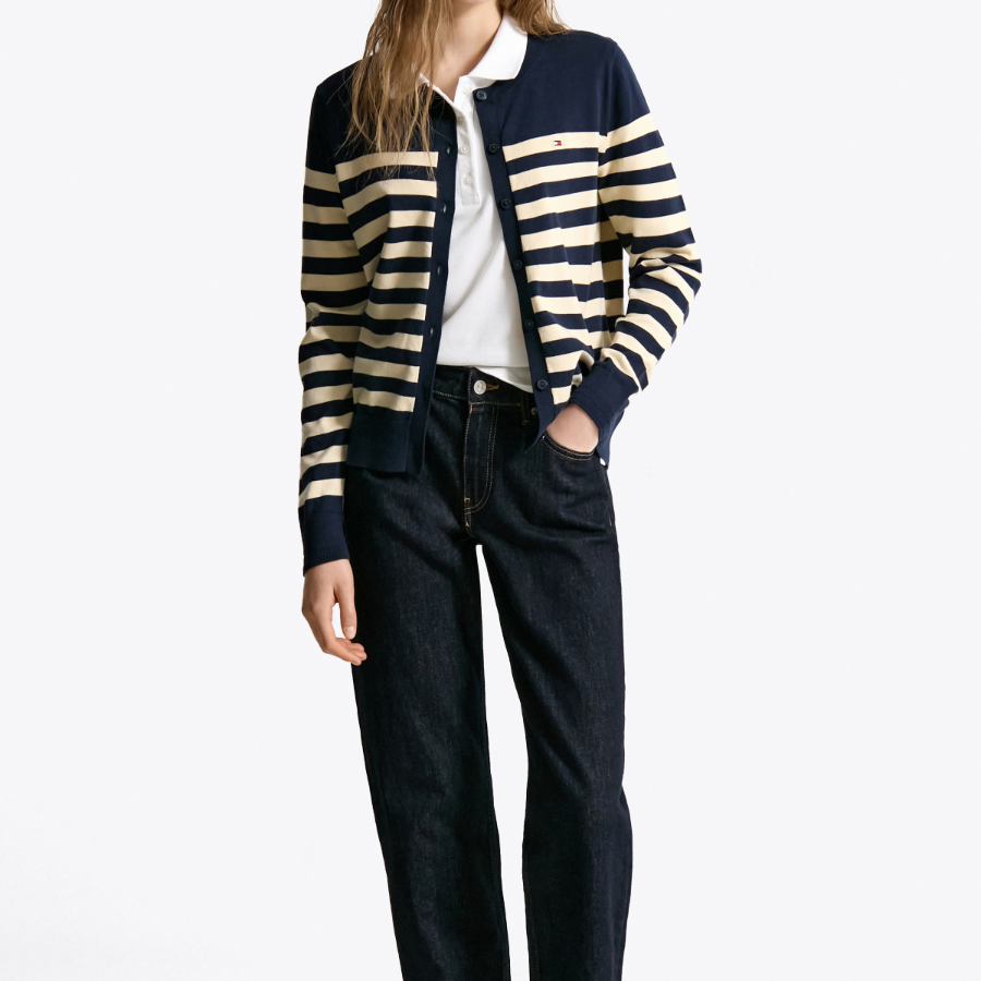 TOMMY HILFIGER [Official Headquarters] Cotton Jersey Stitch Cardigan