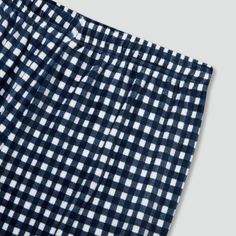 JAJU Mink Fleece Pajama Pants – Light Navy