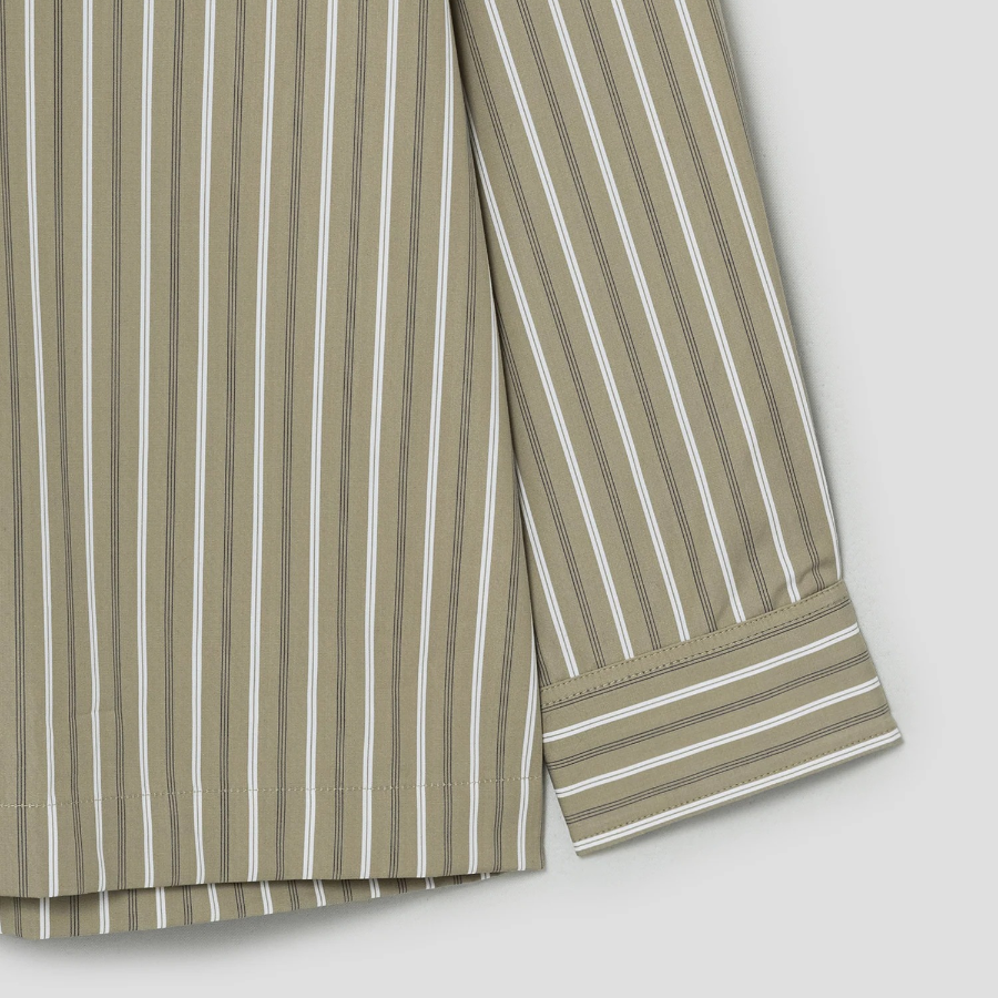 Maison Kitsune Men Hooded Shirt - Cardamone/White