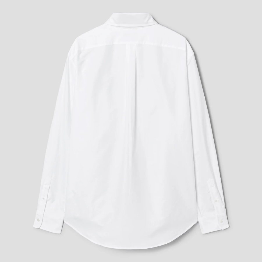 Maison Kitsune Men Contour Fox Head Skate Shirt - White