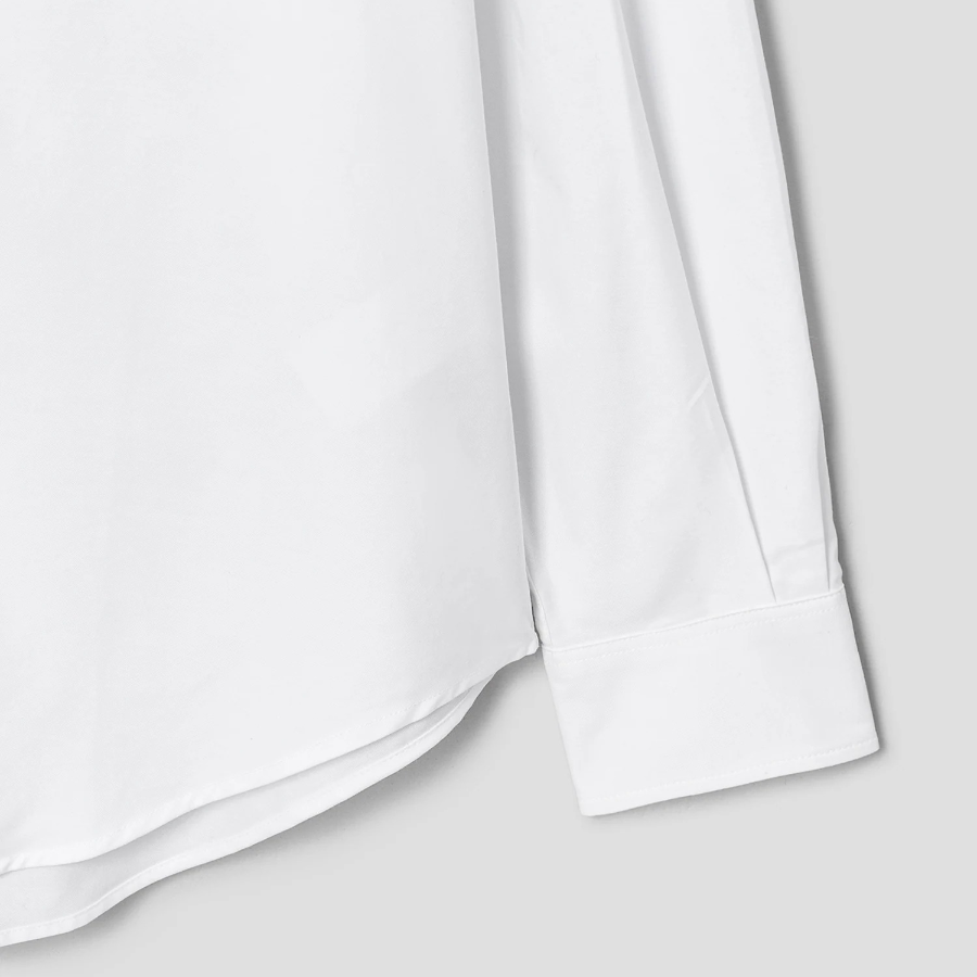 Maison Kitsune Men Contour Fox Head Skate Shirt - White