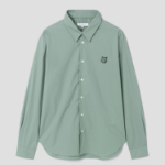 Maison Kitsune Men Bold Fox Head Relaxed Shirt - Vert-De-Gris