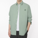 Maison Kitsune Men Bold Fox Head Relaxed Shirt - Vert-De-Gris