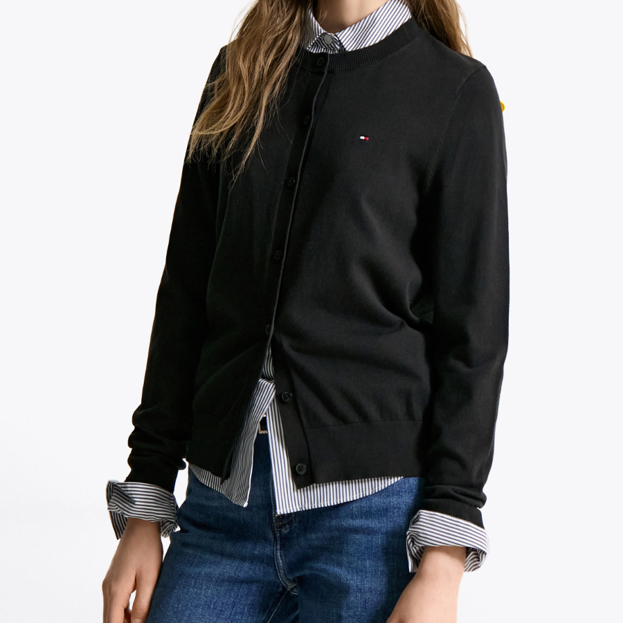 TOMMY HILFIGER [Official Headquarters] Cotton Jersey Stitch Cardigan