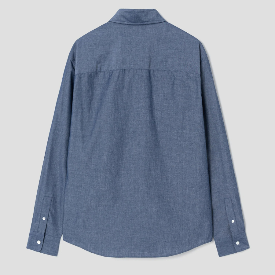 Maison Kitsune Men Fox Head Casual Shirt - Indigo