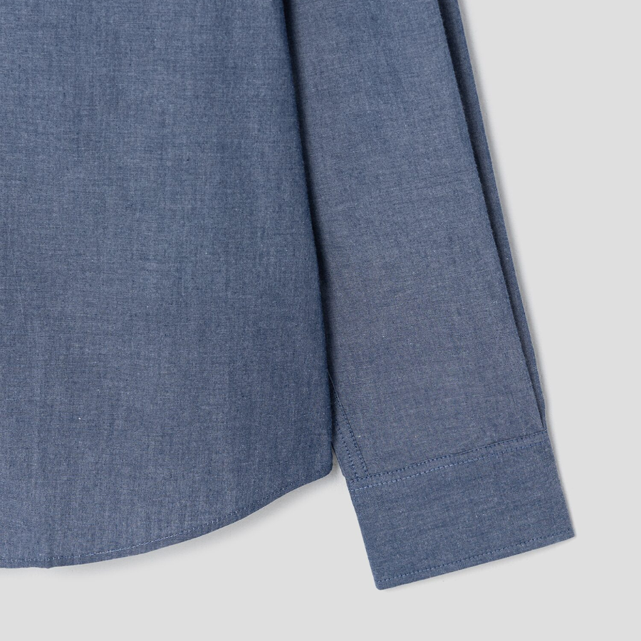 Maison Kitsune Men Fox Head Casual Shirt - Indigo