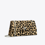 TORY BURCH Kira Turnlock Haircalf Shoulder Bag – Beige