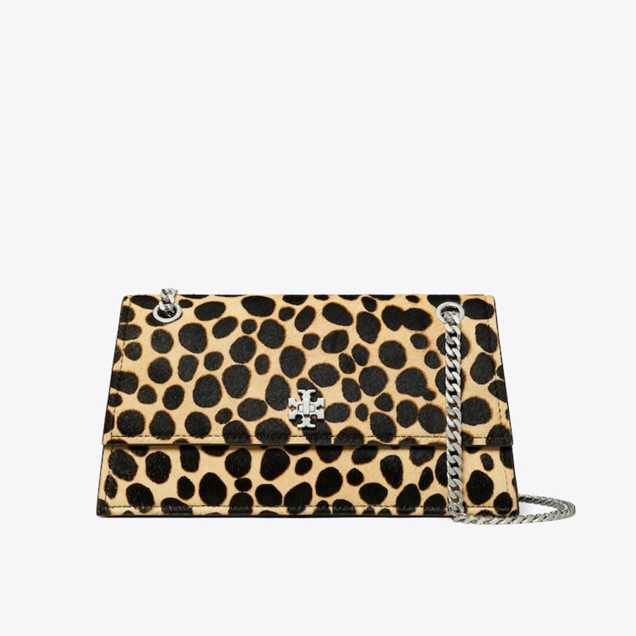 TORY BURCH Kira Turnlock Haircalf Shoulder Bag – Beige