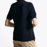 TOMMY HILFIGER [Official Headquarters] Cable Short Sleeve Cardigan