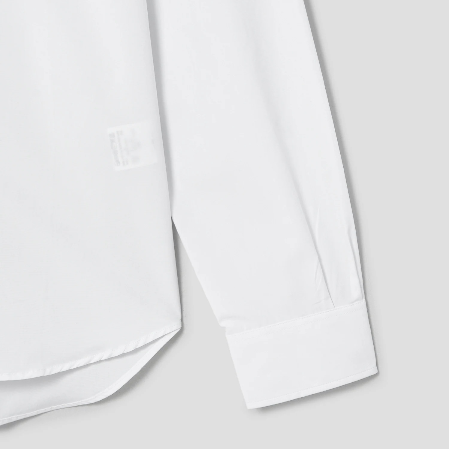 Maison Kitsune Men Classic Shirt With Natural Fox Head Patch - White