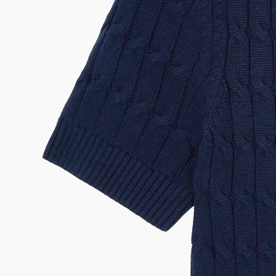 TOMMY HILFIGER [Official Headquarters] Cable Short Sleeve Cardigan