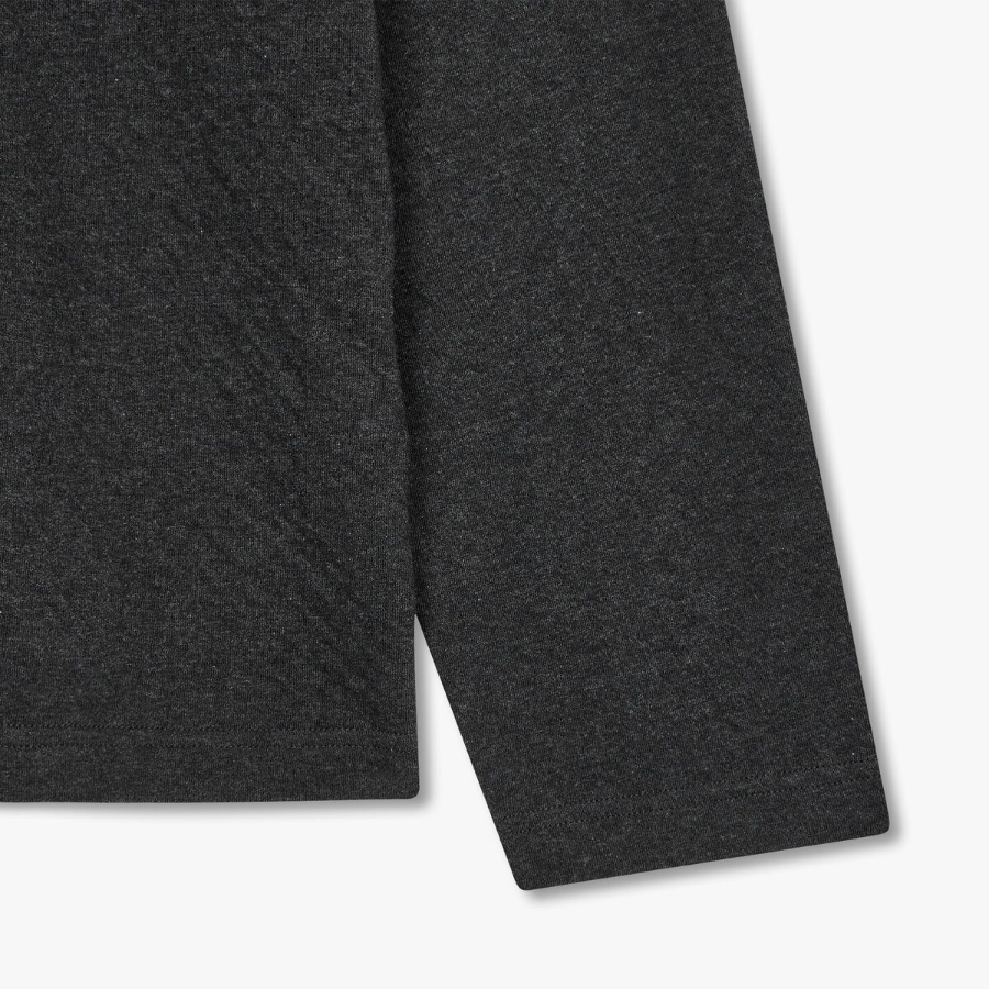 JAJU Double Cotton Loose Fit Pajama Long Sleeve – Charcoal —