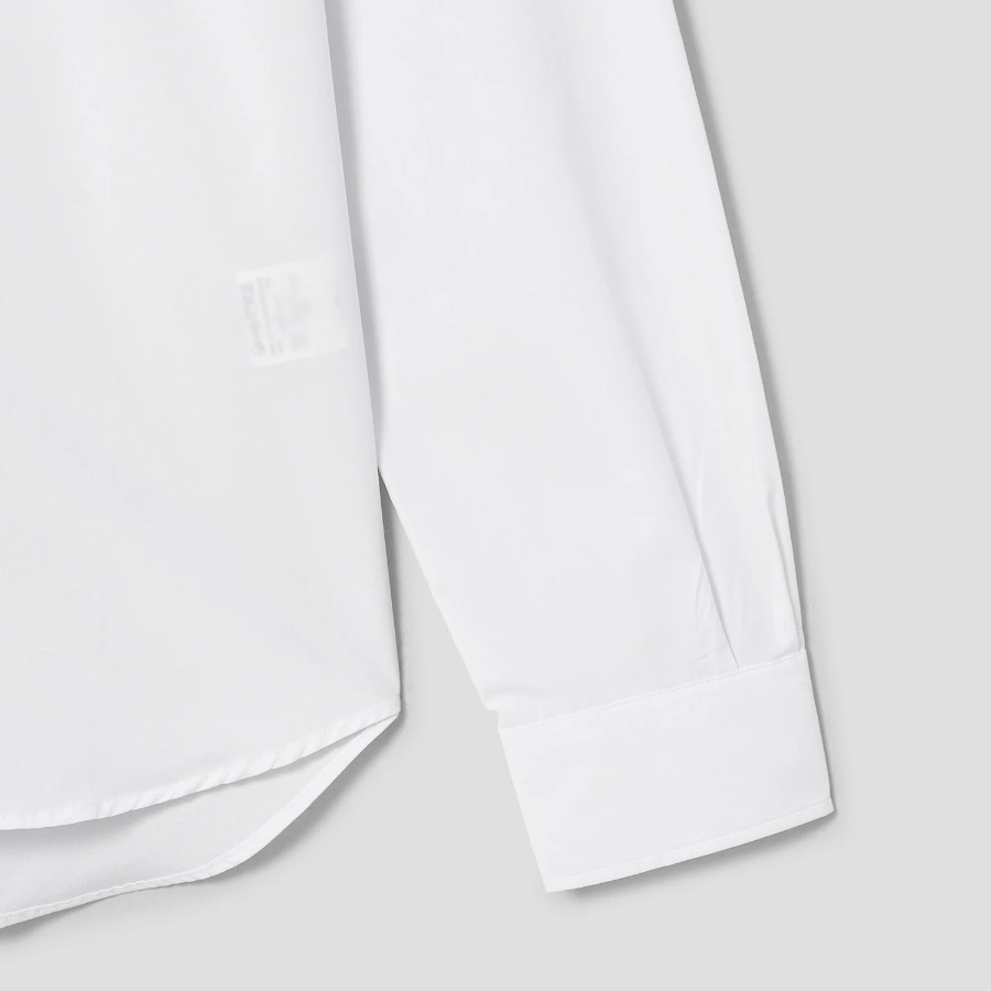 Maison Kitsune Men Classic Shirt With Natural Fox Head Patch - White