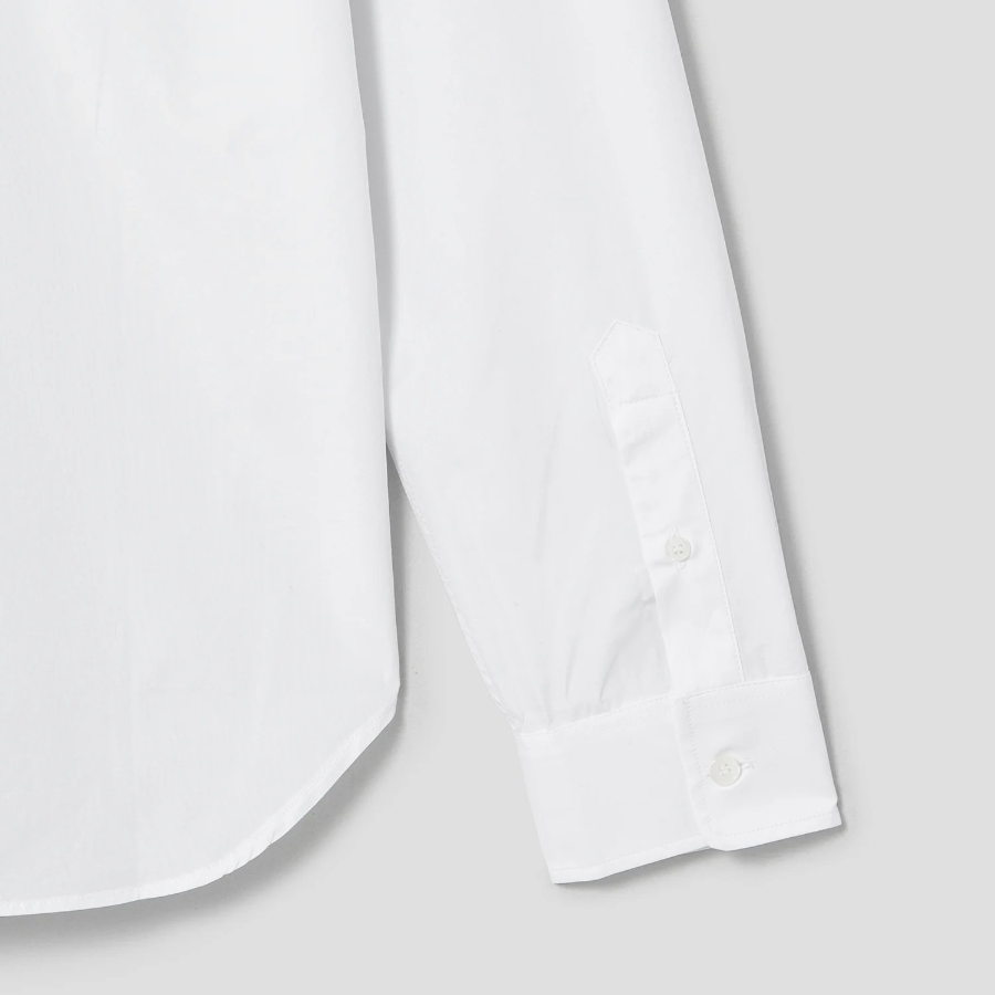 Maison Kitsune Men Classic Shirt With Natural Fox Head Patch - White