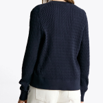 TOMMY HILFIGER [Official Headquarters] Cotton Cable Fine Cardigan