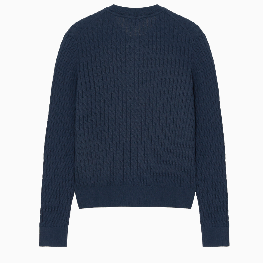 TOMMY HILFIGER [Official Headquarters] Cotton Cable Fine Cardigan