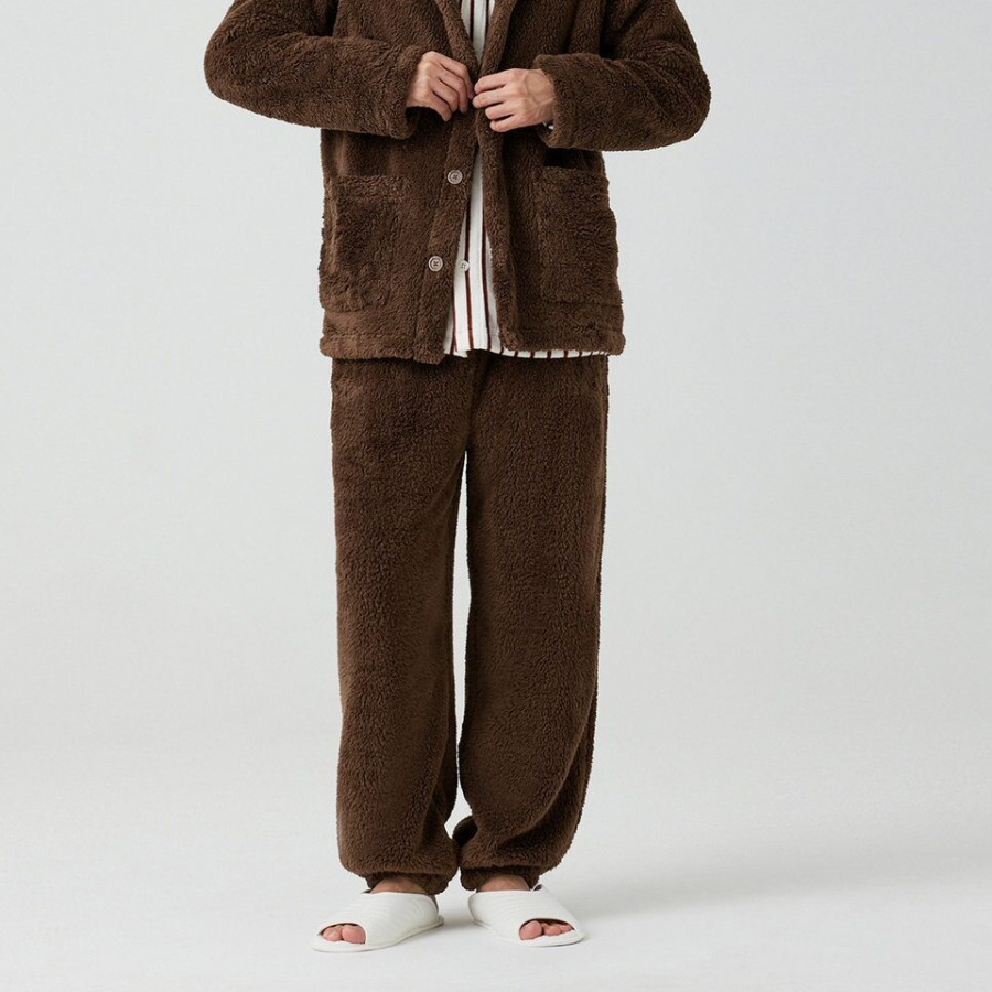 JAJU Microfiber Jogger Pajama Pants – Brown