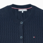 TOMMY HILFIGER [Official Headquarters] Cotton Cable Fine Cardigan