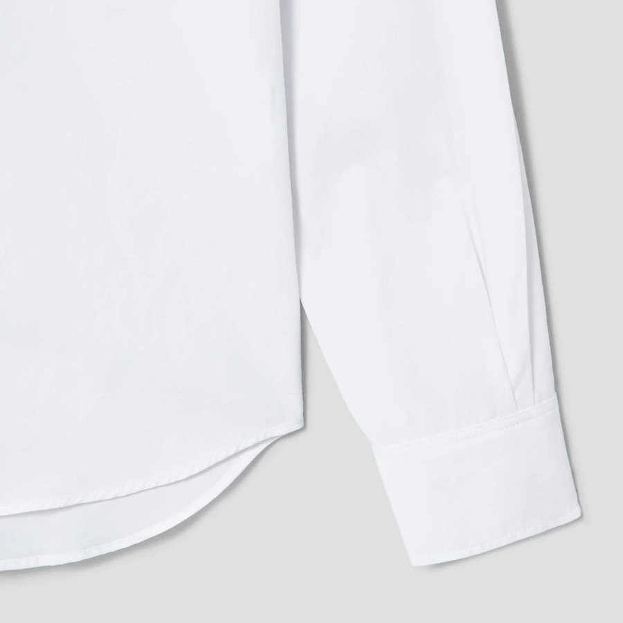 Maison Kitsune Men Classic Shirt With Baby Fox Patch In Cotton Poplin - White