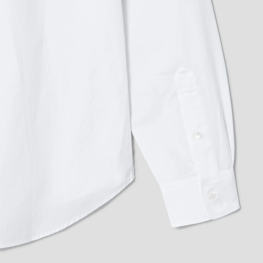 Maison Kitsune Men Classic Shirt With Baby Fox Patch In Cotton Poplin - White