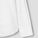 Maison Kitsune Men Button Down Casual Shirt With Grey Fox Head Patch In Oxford - White