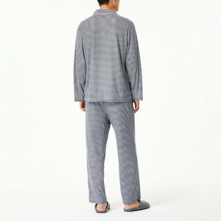 JAJU Peach Skin Pajama Set – Dark Navy