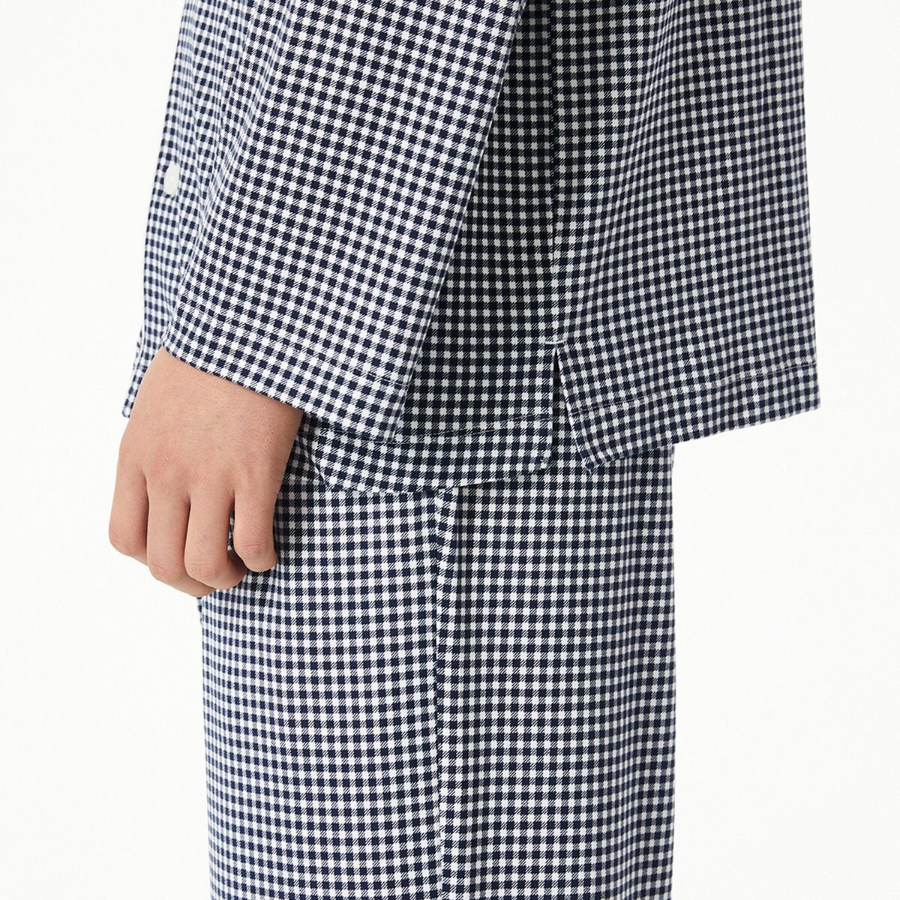 JAJU Peach Skin Pajama Set – Dark Navy