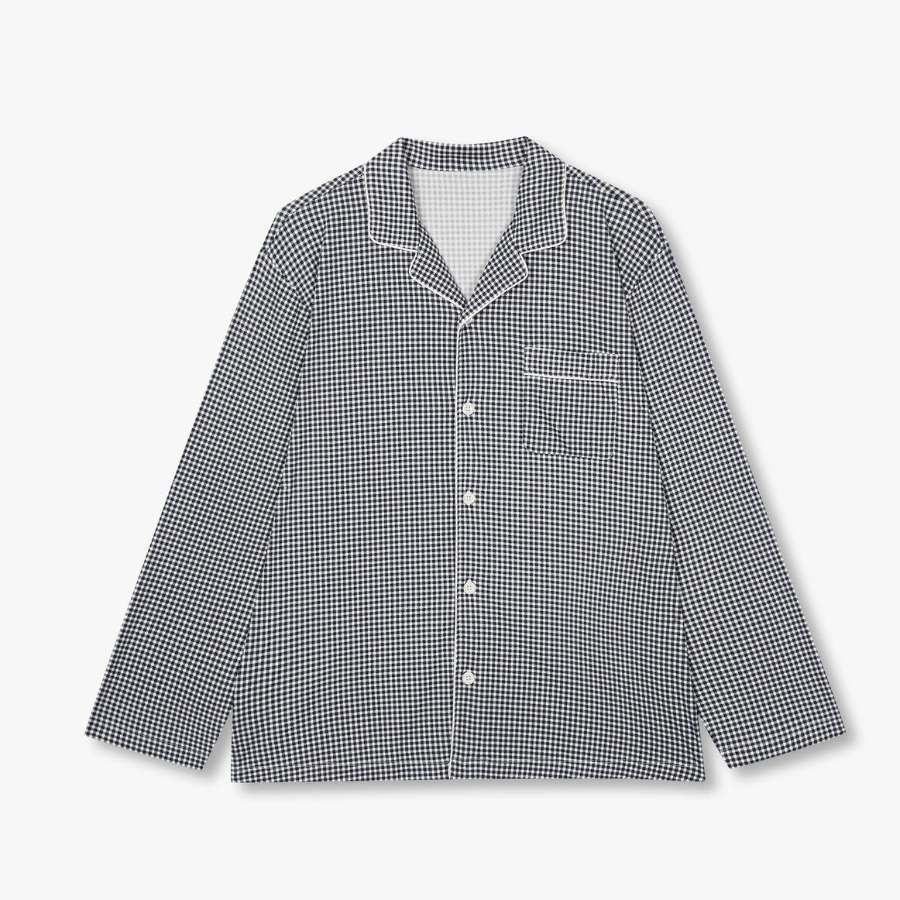 JAJU Peach Skin Pajama Set – Dark Navy