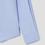 Maison Kitsune Unisex Korean Fox Printed Casual Shirt - Light Blue