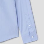 Maison Kitsune Unisex Korean Fox Printed Casual Shirt - Light Blue