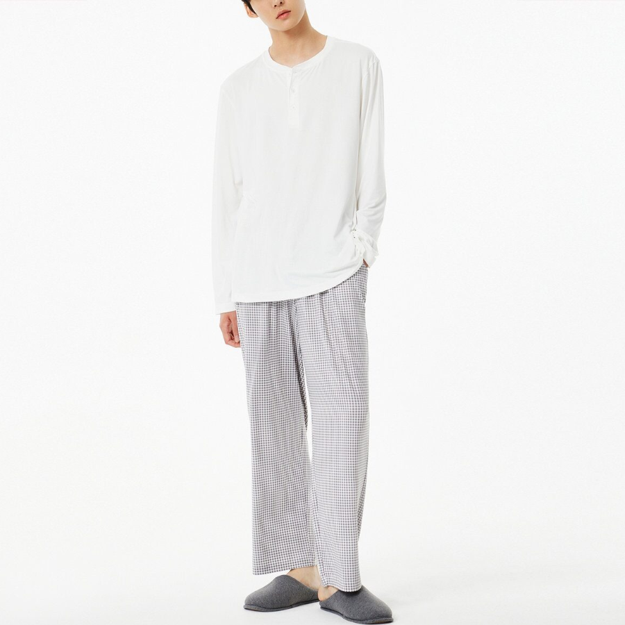 JAJU Peach Skin Pajama Pants – Light Grey