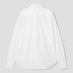 Maison Kitsune Men Button Down Classic Shirt With Institutional Fox Head Patch In Oxford - White