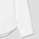 Maison Kitsune Men Button Down Classic Shirt With Institutional Fox Head Patch In Oxford - White