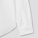 Maison Kitsune Men Button Down Classic Shirt With Institutional Fox Head Patch In Oxford - White