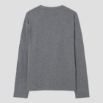 Maison Kitsune Men Fox Head Patch Regular Long Sleeves Tee-Shirt - Dark Grey Melange
