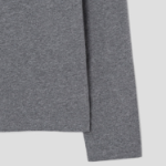 Maison Kitsune Men Fox Head Patch Regular Long Sleeves Tee-Shirt - Dark Grey Melange