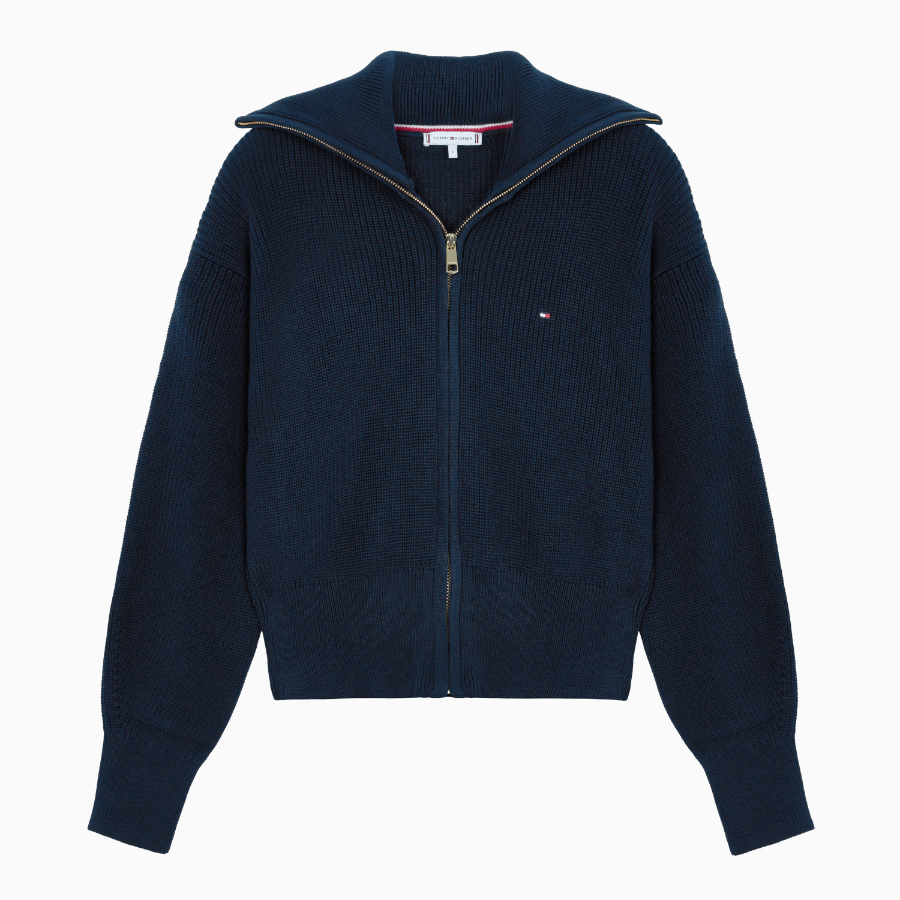 TOMMY HILFIGER [Official Headquarters] Cotton Full-Zip Cardigan