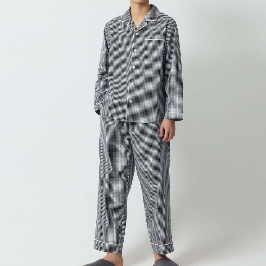 JAJU Cotton Stretch Pajama Set – Dark Navy