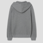 Maison Kitsune Men Tonal Fox Head Patch Comfort Zipped Hoodie - Medium Grey Melange