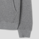 Maison Kitsune Men Tonal Fox Head Patch Comfort Zipped Hoodie - Medium Grey Melange