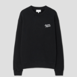 Maison Kitsune Men Maison Kitsune Handwriting Embroidered Comfort Sweatshirt - Black