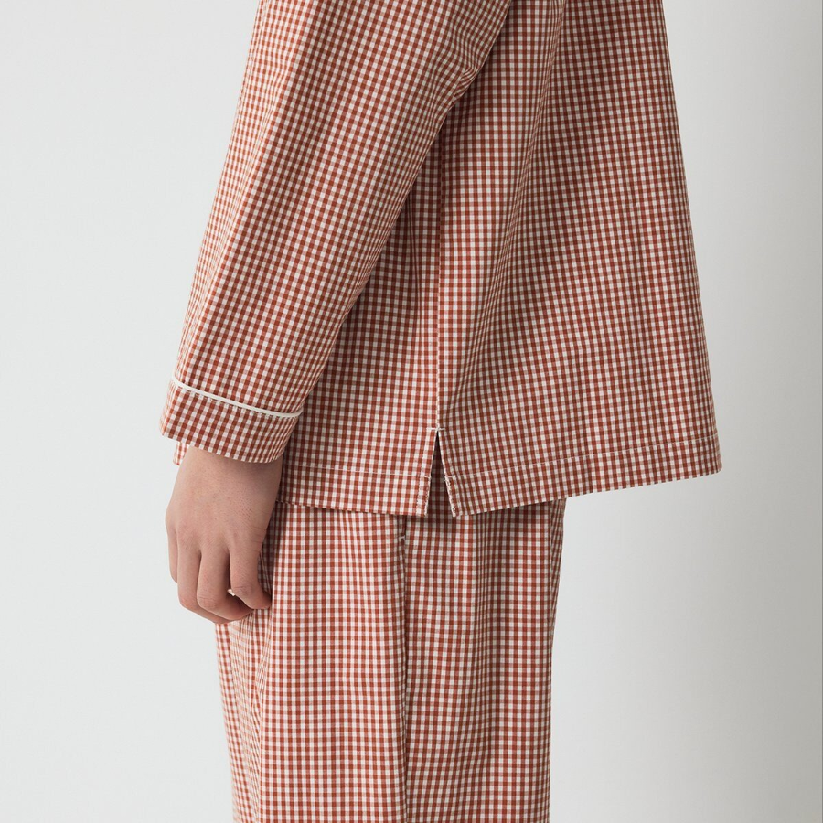 JAJU Cotton Stretch Pajama Set –  Orange