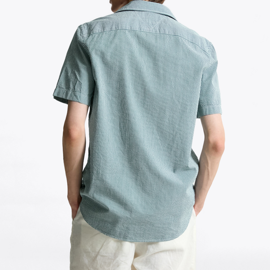 TOMMY HILFIGER [Official Headquarters] [Regular Fit] Seersucker Gingham Check Shirt