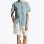 TOMMY HILFIGER [Official Headquarters] [Regular Fit] Seersucker Gingham Check Shirt