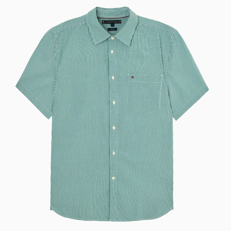 TOMMY HILFIGER [Official Headquarters] [Regular Fit] Seersucker Gingham Check Shirt