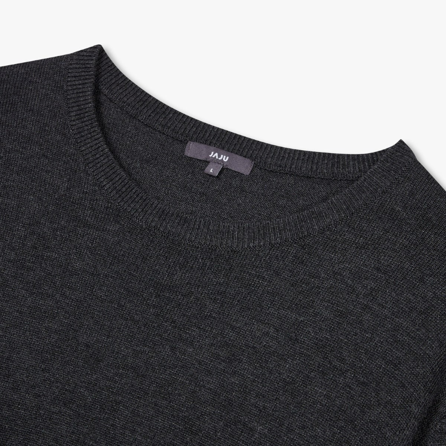 JAJU Round Neck Knit – Charcoal