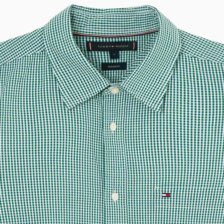 TOMMY HILFIGER [Official Headquarters] [Regular Fit] Seersucker Gingham Check Shirt