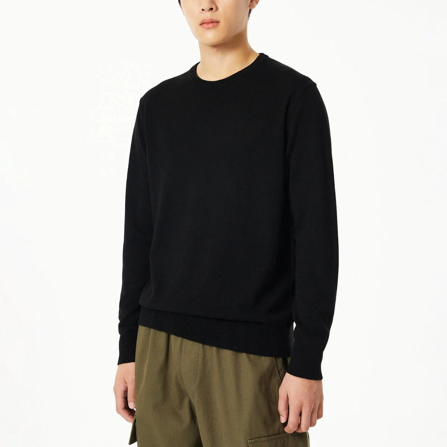 JAJU Round Neck Knit – Black