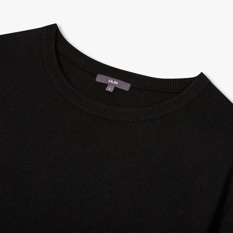 JAJU Round Neck Knit – Black