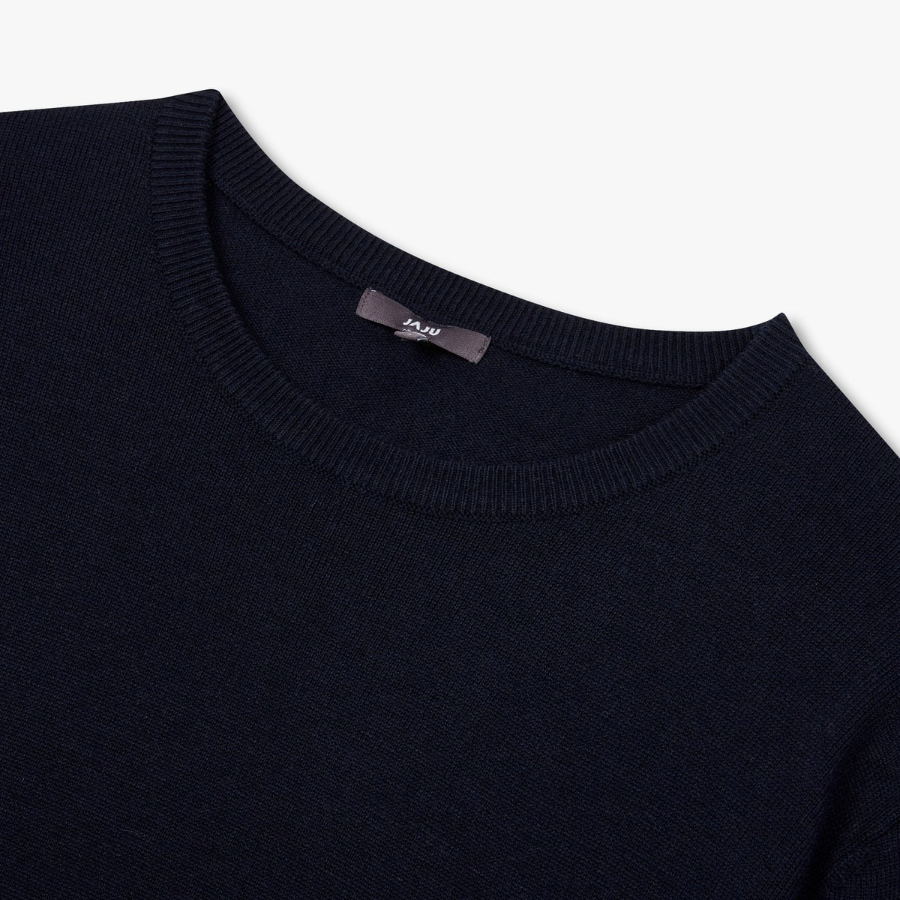 JAJU Round Neck Knit – Navy
